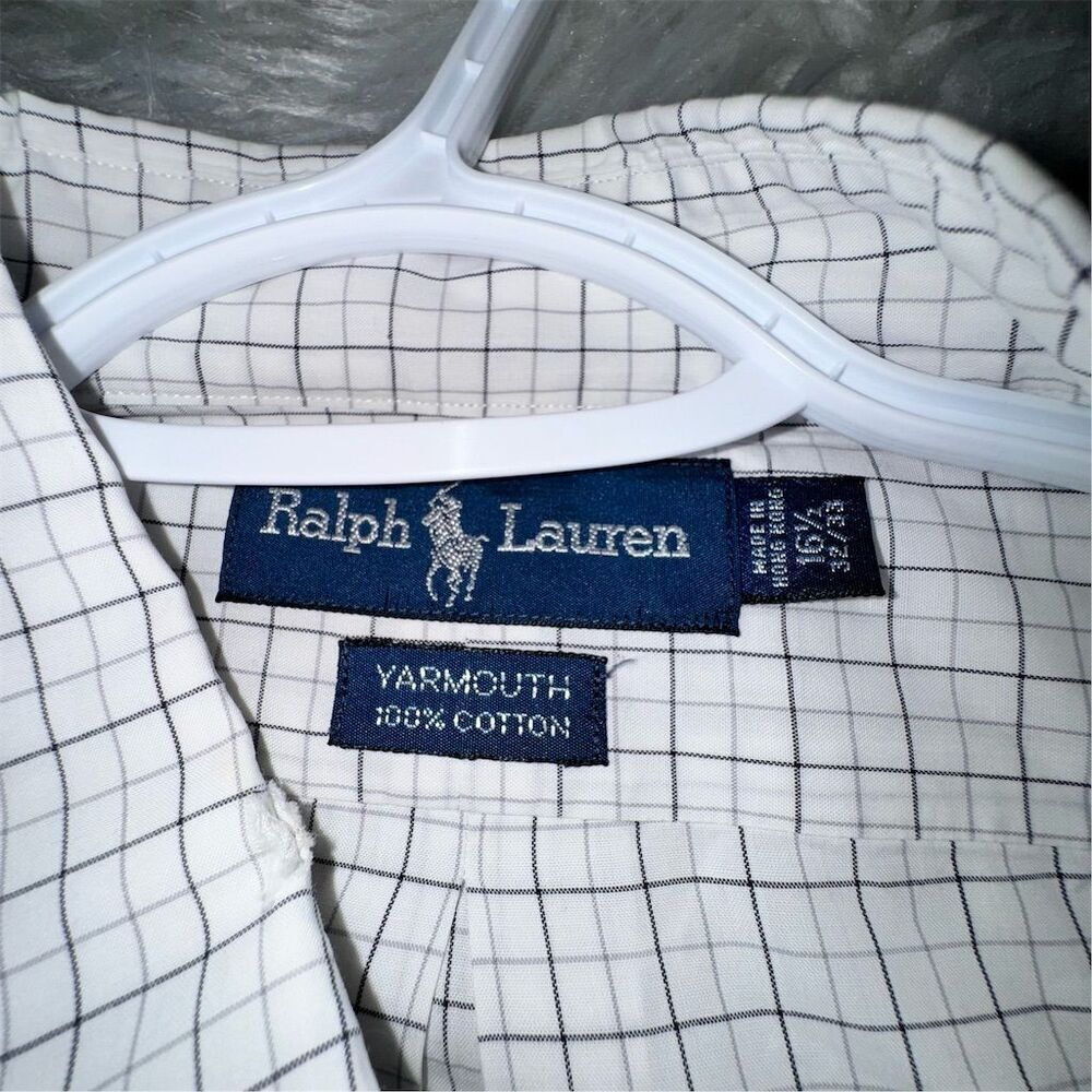 Ralph Lauren Men's Checkered Button-Down Bussiness Office Dress Shirt 16 1/2 - Picture 8 of 11